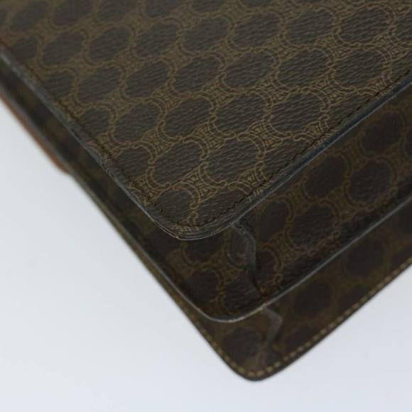 CELINE Macadam Canvas Hand Bag PVC Brown Auth 68360 - Picture 14 of 16